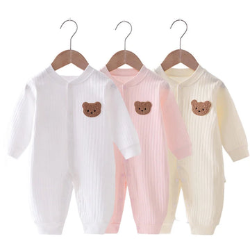 Bear Newborn Jumpsuit Cotton Autumn Spring Baby Romper Toddler Girls Boys Clothes Infant One-Piece Kids Onesie Home Leisure Wear