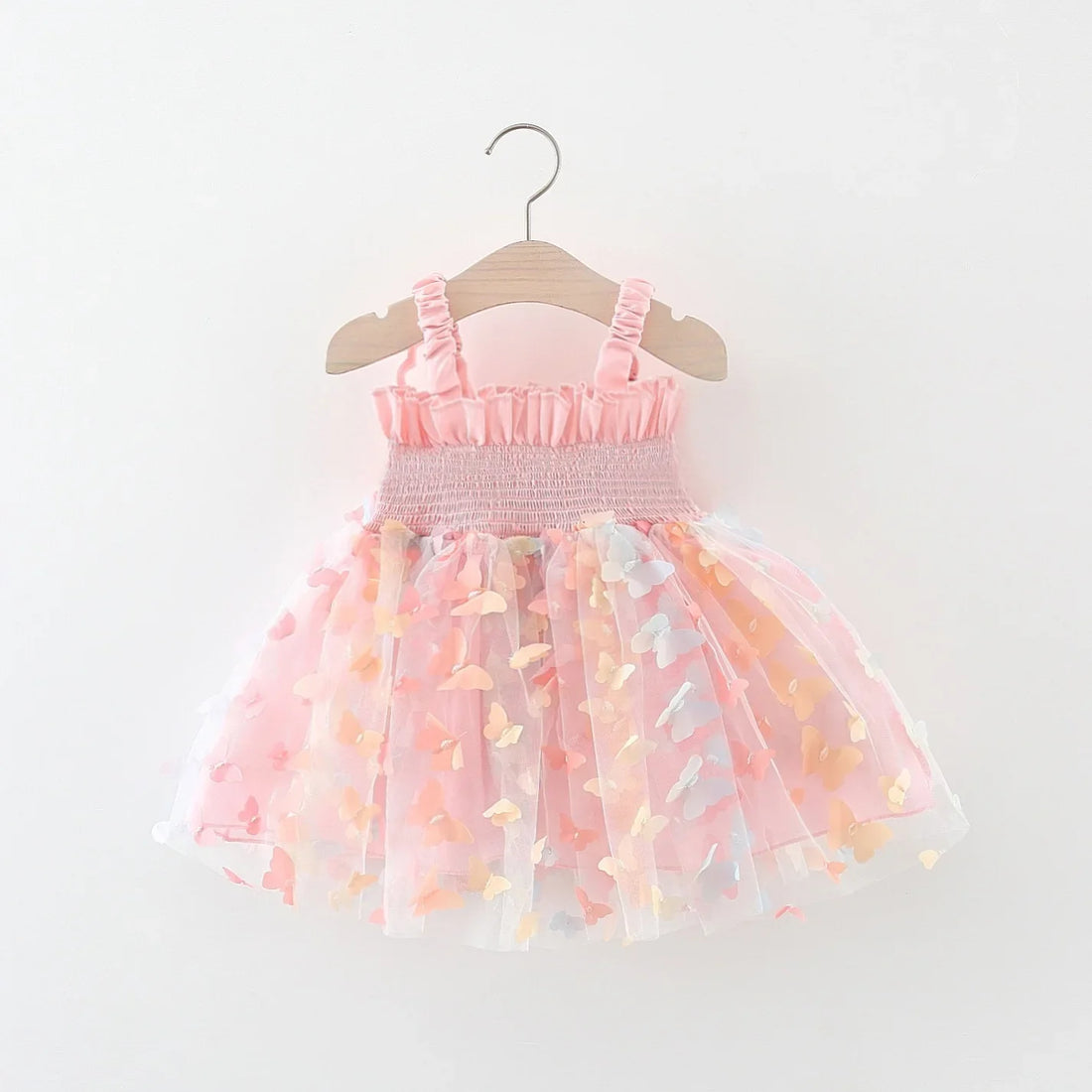 (0-3 Years Old) Baby Girl Dress Summer Mesh Bow Winged Princess Dress For Kids Girl Cute Flower Beautiful Beach Vacation Dress